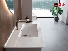 Turkuaz Seramik Cerastyle Blue Etajerli Lavabo 60x47cm