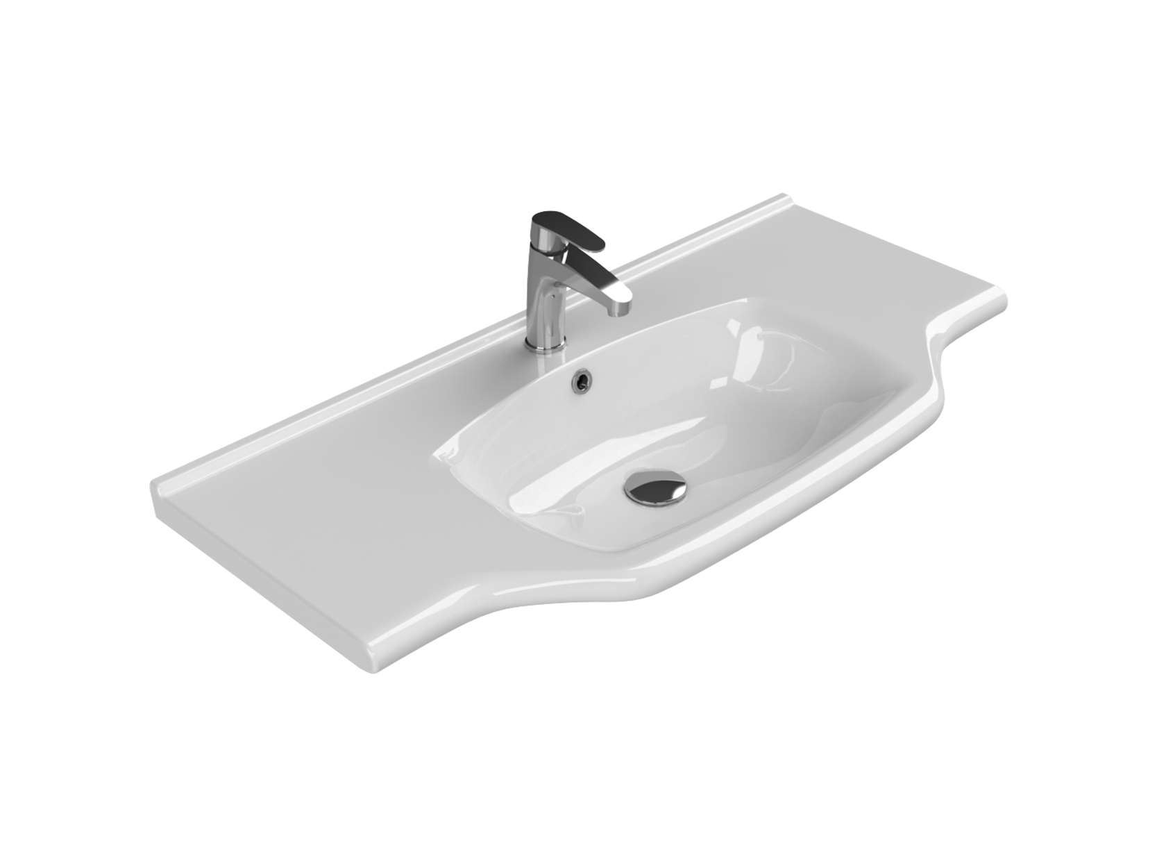 Turkuaz Seramik Cerastyle New Classic Etajerli Lavabo 100x48cm
