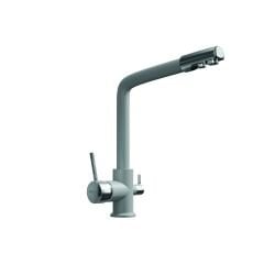RealStone Abant Arıtmalı Kuğu Armatür Gri Eviye Bataryası